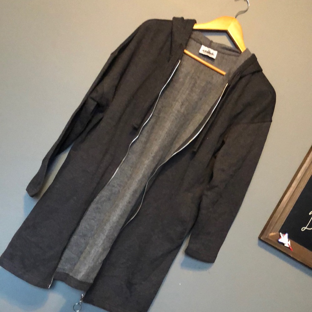 Metropolitan oversized zip up sweatshirt